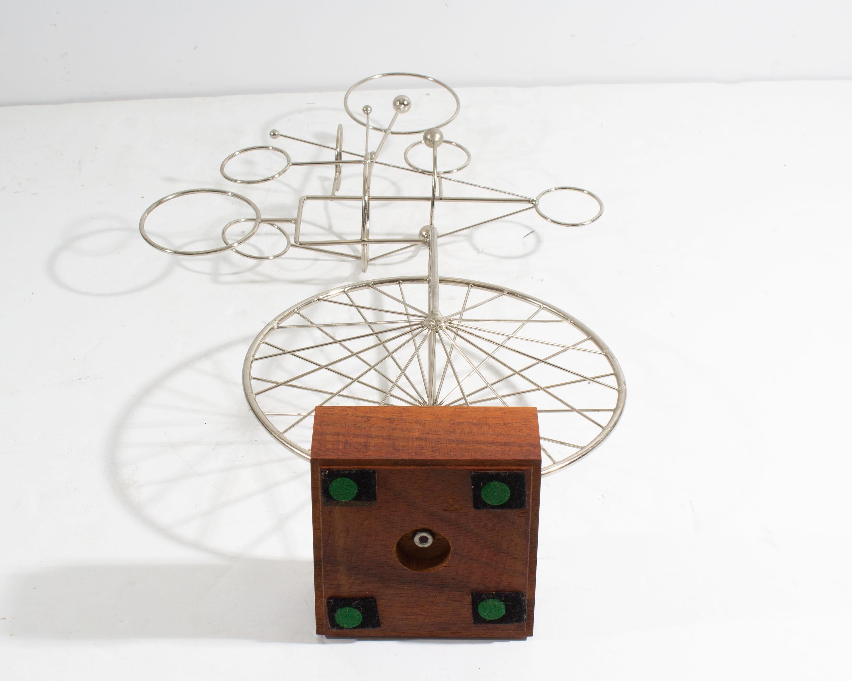 Hand-Crafted Joseph Burlini Signed 1978 Metal Bicycle Sculpture