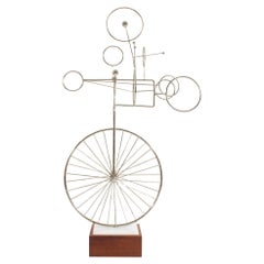 Joseph Burlini Signed 1978 Metal Bicycle Sculpture