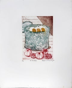 "En Salada" Salad Fixings Intaglio on Paper by Joseph C. MaCarthy