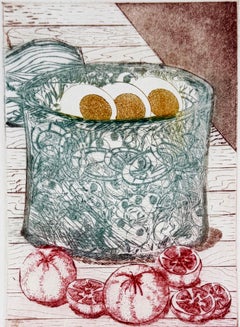 "En Salada" Salad Fixings Intaglio on Paper by Joseph C. MaCarthy