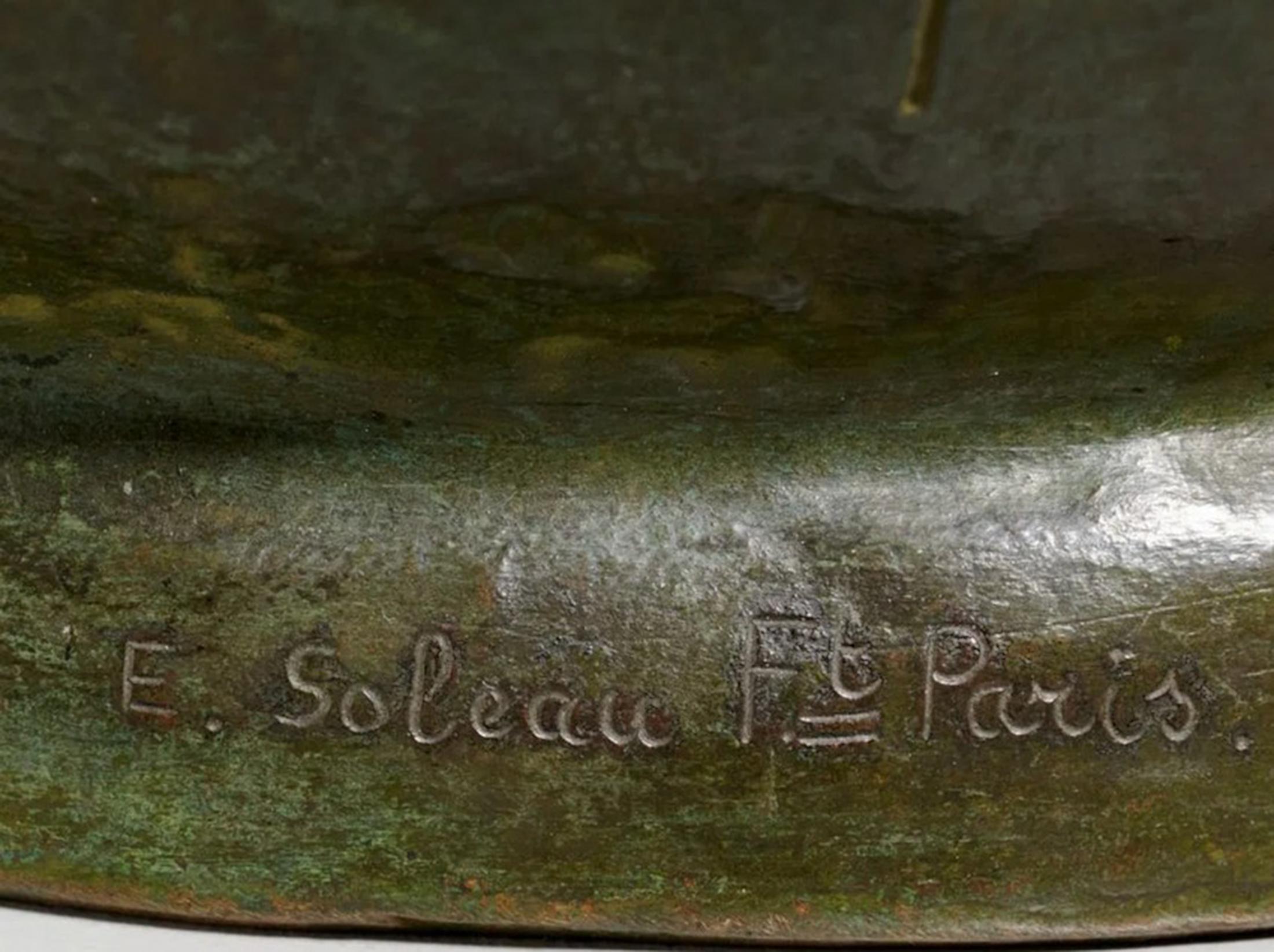 Joseph Cheret  Vase Art nouveau bronze patiné en vente 6