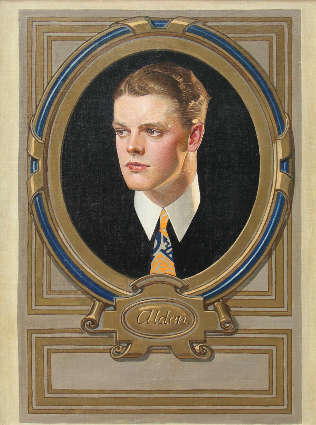 Portrait Painting di Joseph Christian Leyendecker - Alden, pubblicità del collare a freccia, 1922