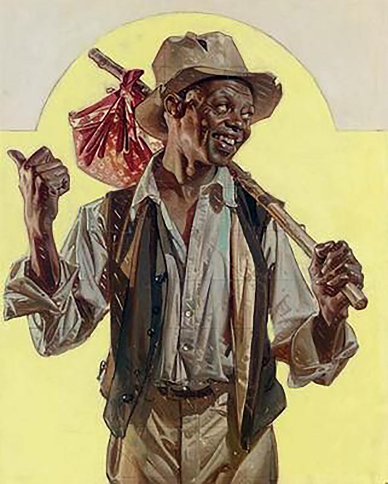 Joseph Christian Leyendecker Figurative Painting - 'Goin' South' Saturday Evening Post Cover Study