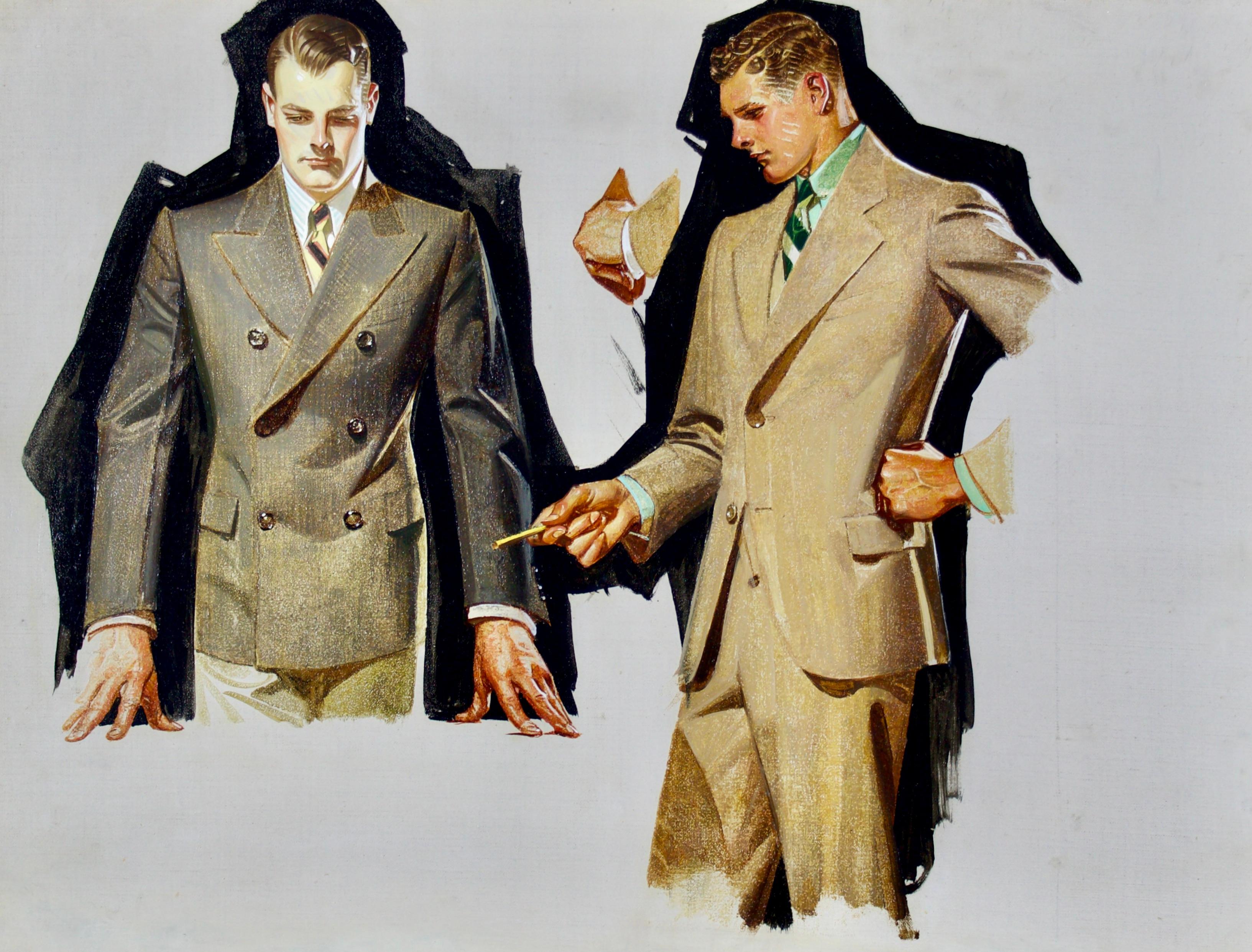Kuppenheimer Men's Clothing Advertisement study - Painting by Joseph Christian Leyendecker