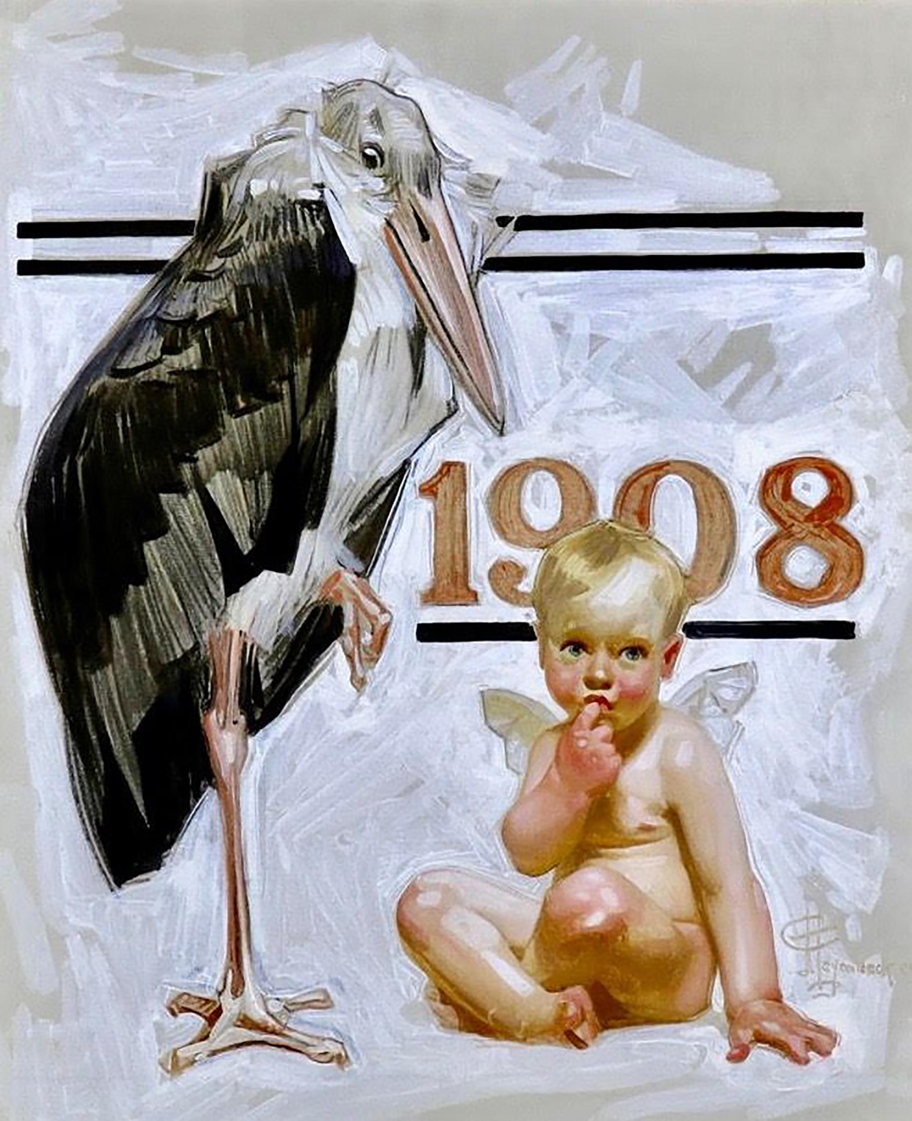 Baby New Years, Saturday Evening Post Cover, 1907