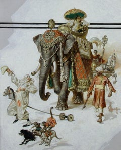 Fantasía del Circo Raj, Ilustración original de portada para The Saturday Evening Post