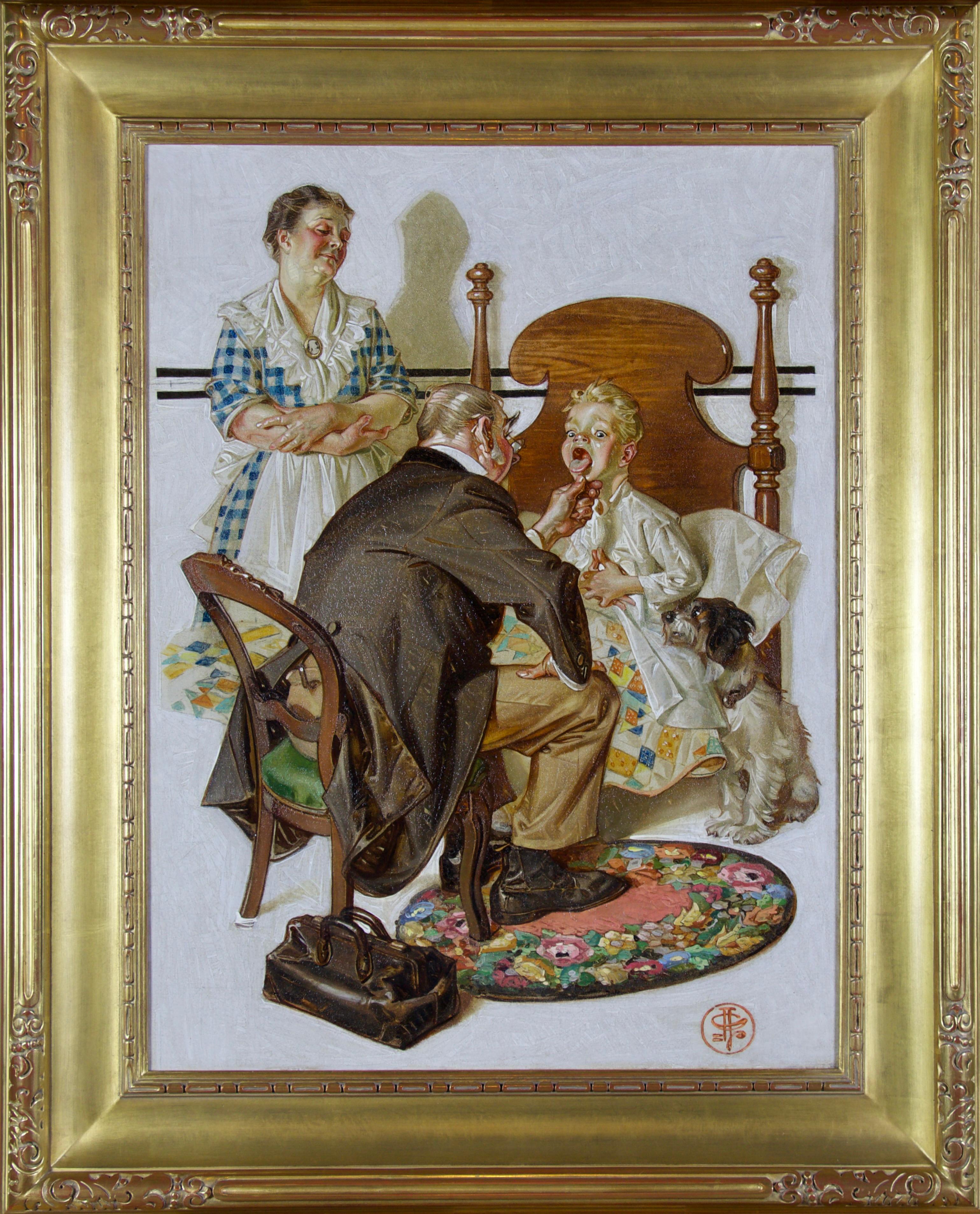 Mal di gola, copertina del Saturday Evening Post in vendita 1