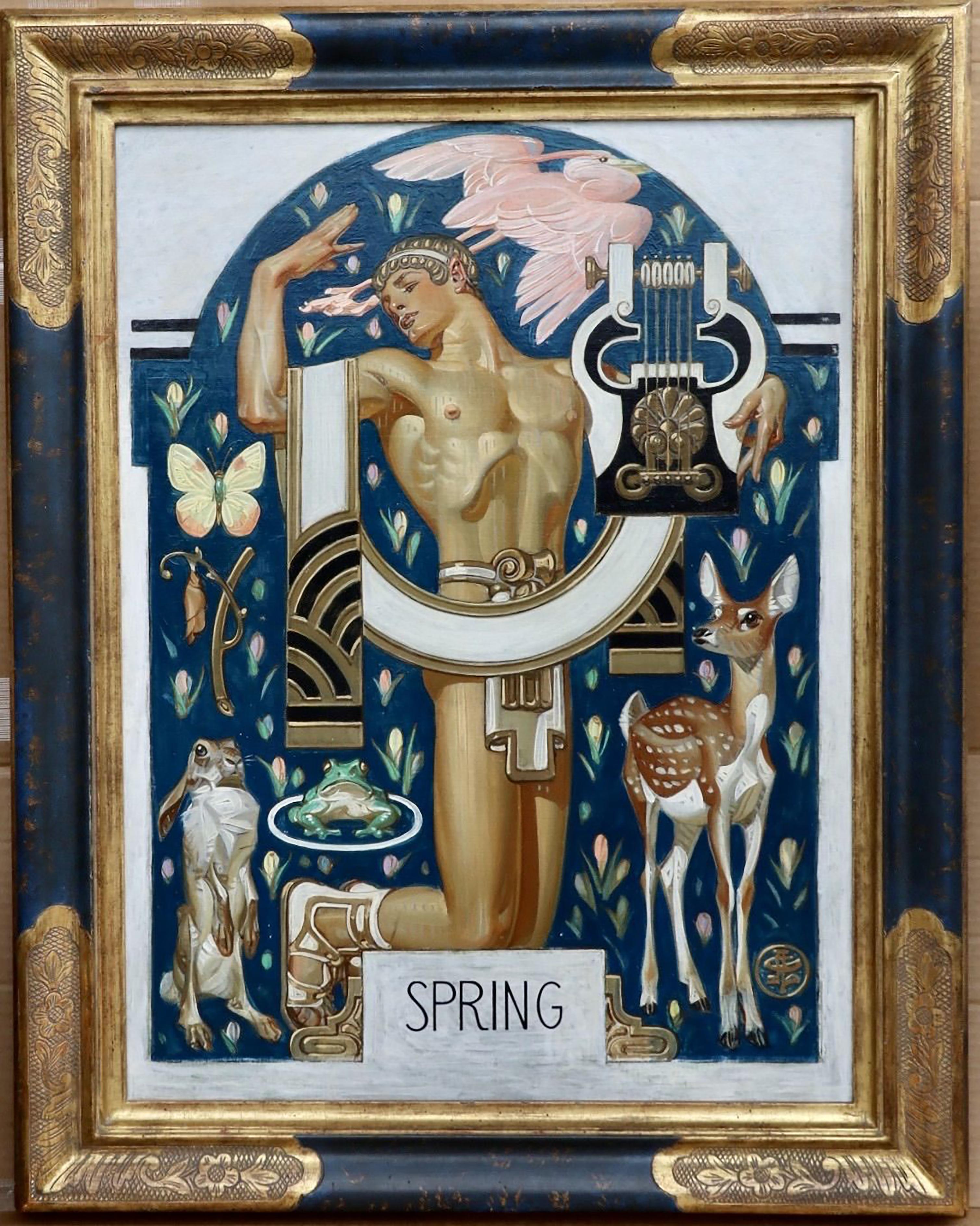 Spring- Apollo and Animals - Painting by Joseph Christian Leyendecker