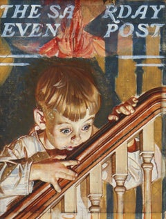 Study for 'Christmas Peek,' Saturday Evening Post Cover