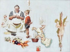 Vintage Study for 'Trimming the Pie'