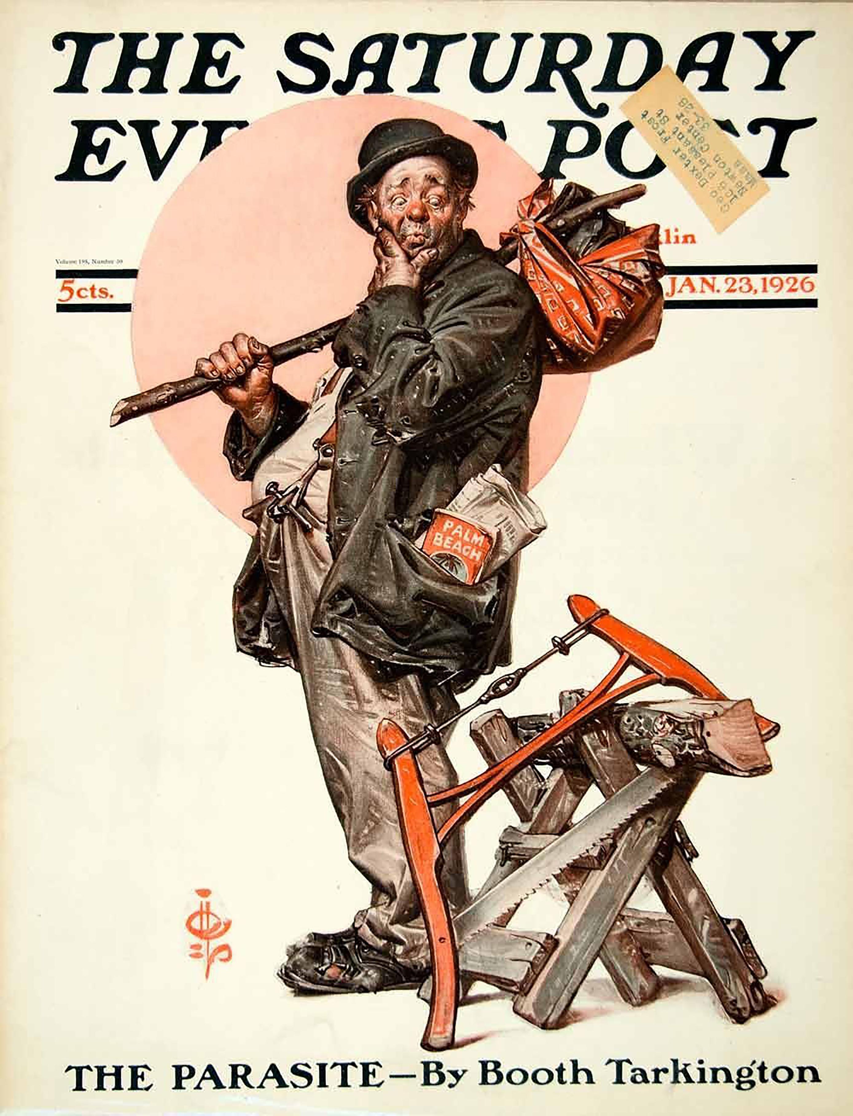 Medium: Oil on Board
Signature: Signed Center Left

Study for Saturday Evening Post Cover 'Who, Me Work?' January 23, 1926