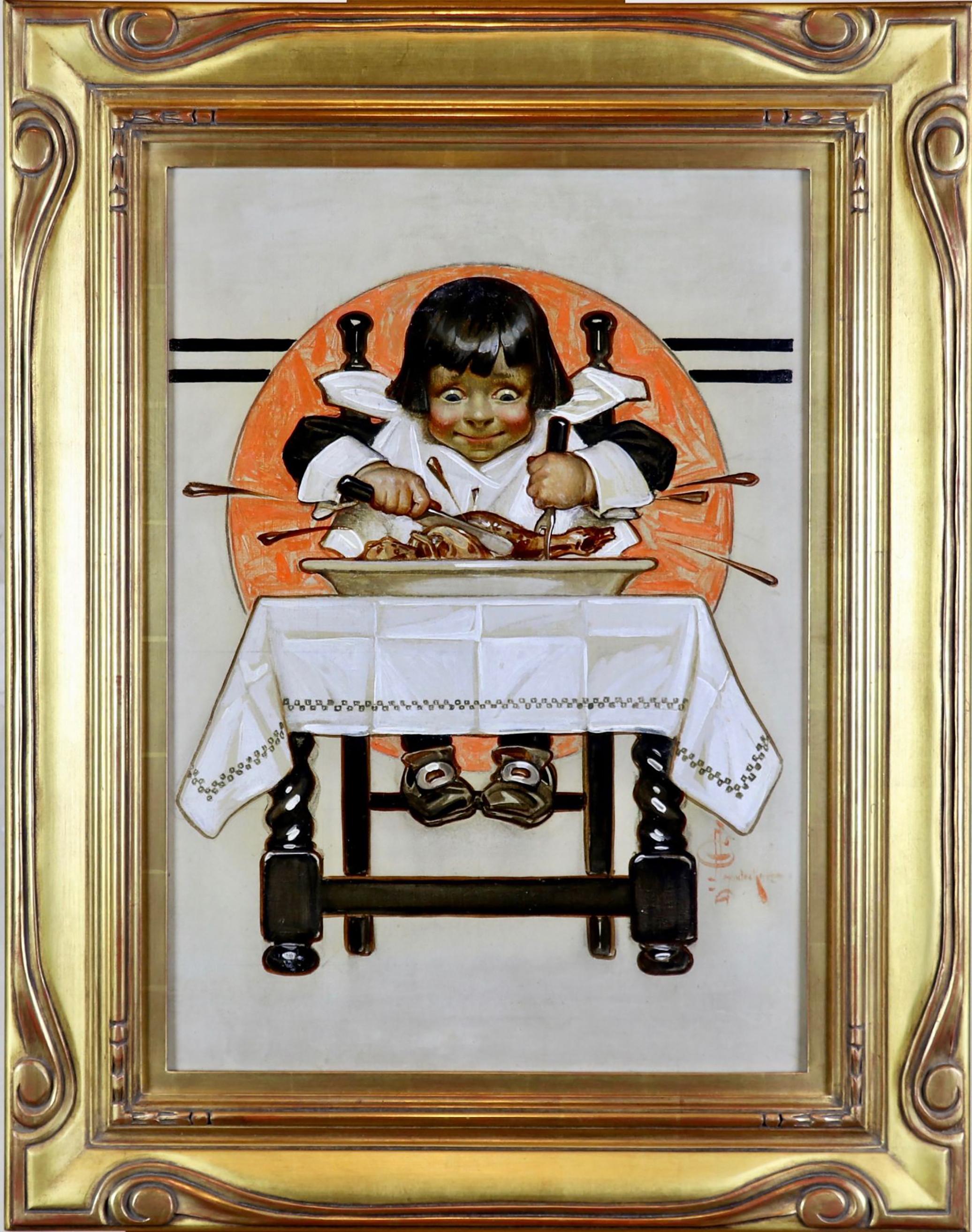 Acción de Gracias, portada de The Saturday Evening Post, 12 de noviembre de 1910 - Painting de Joseph Christian Leyendecker