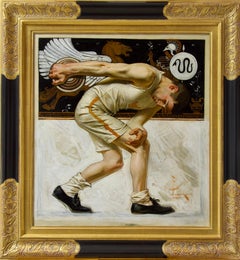 Antique The Discus Thrower, Collier's Magazine Cover