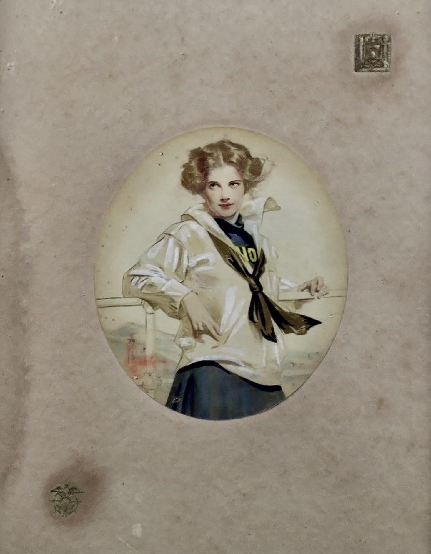 Joseph Christian Leyendecker Figurative Print - Lucky Bag Girl
