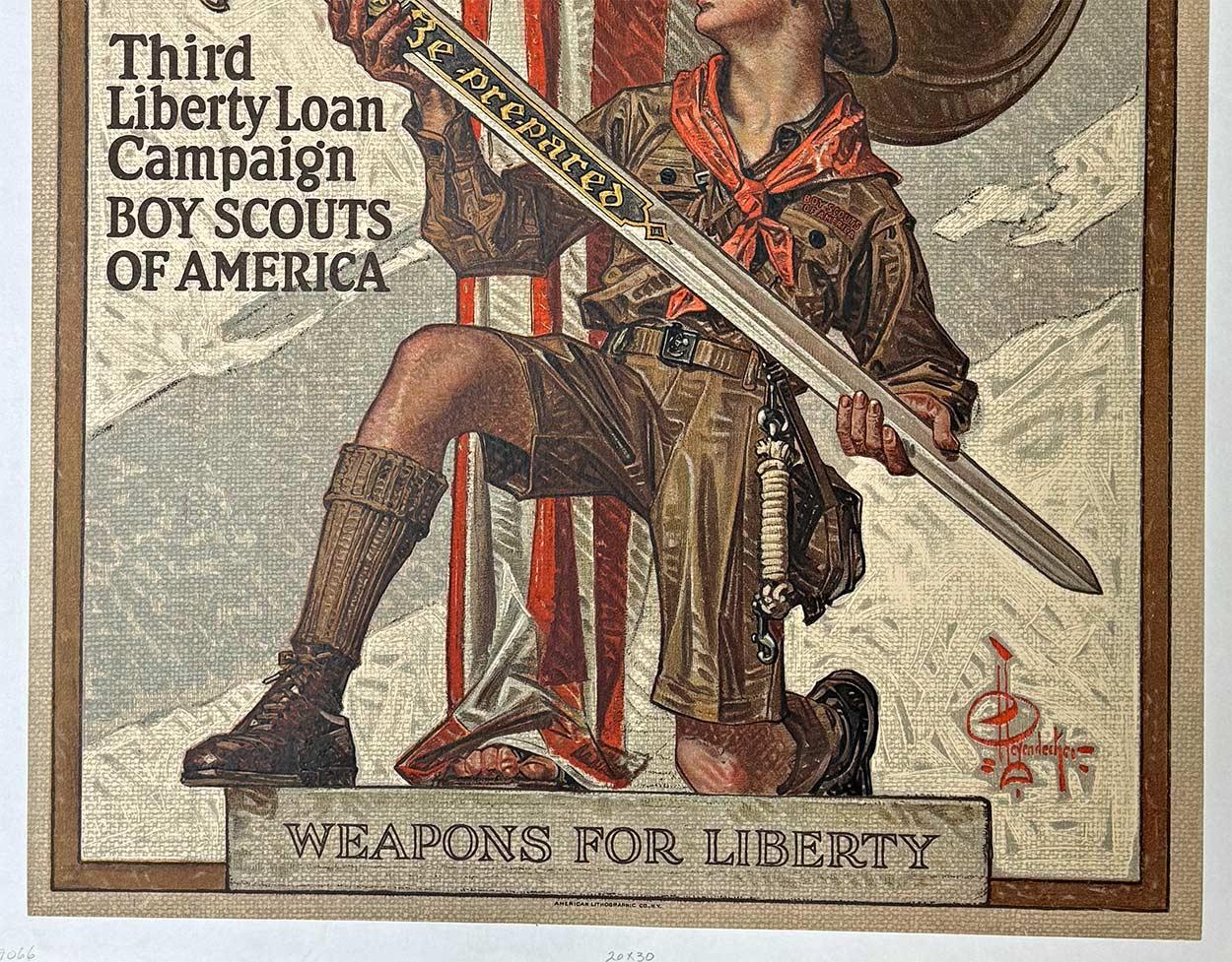 Obbligazioni originali USA  Armi per la Libertà WW1 Terzo Prestito della Libertà poster d'epoca - Print Art Déco di Joseph Christian Leyendecker