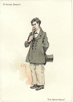 (KYD) - DICKENS - Mr. George Sampson (from Our Mutual Friend) - ORIGINAL SKETCH
