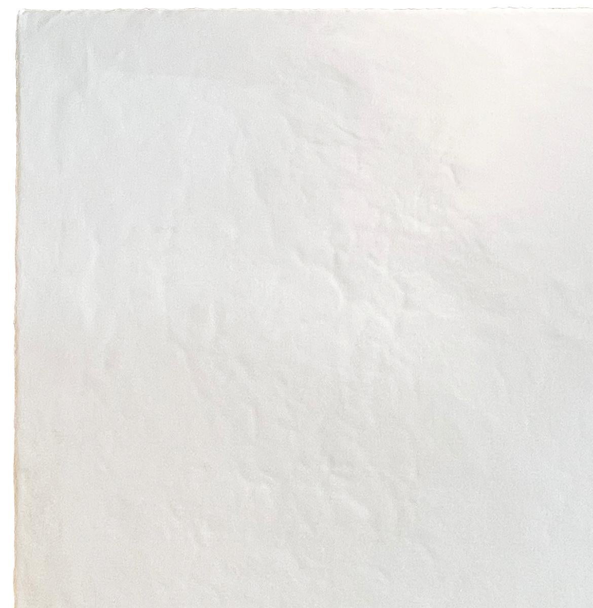 Contemporary Large White Abstract Heavily Textured Colorful Edge Drip Painting (Grau), Abstract Painting, von Joseph Cohen