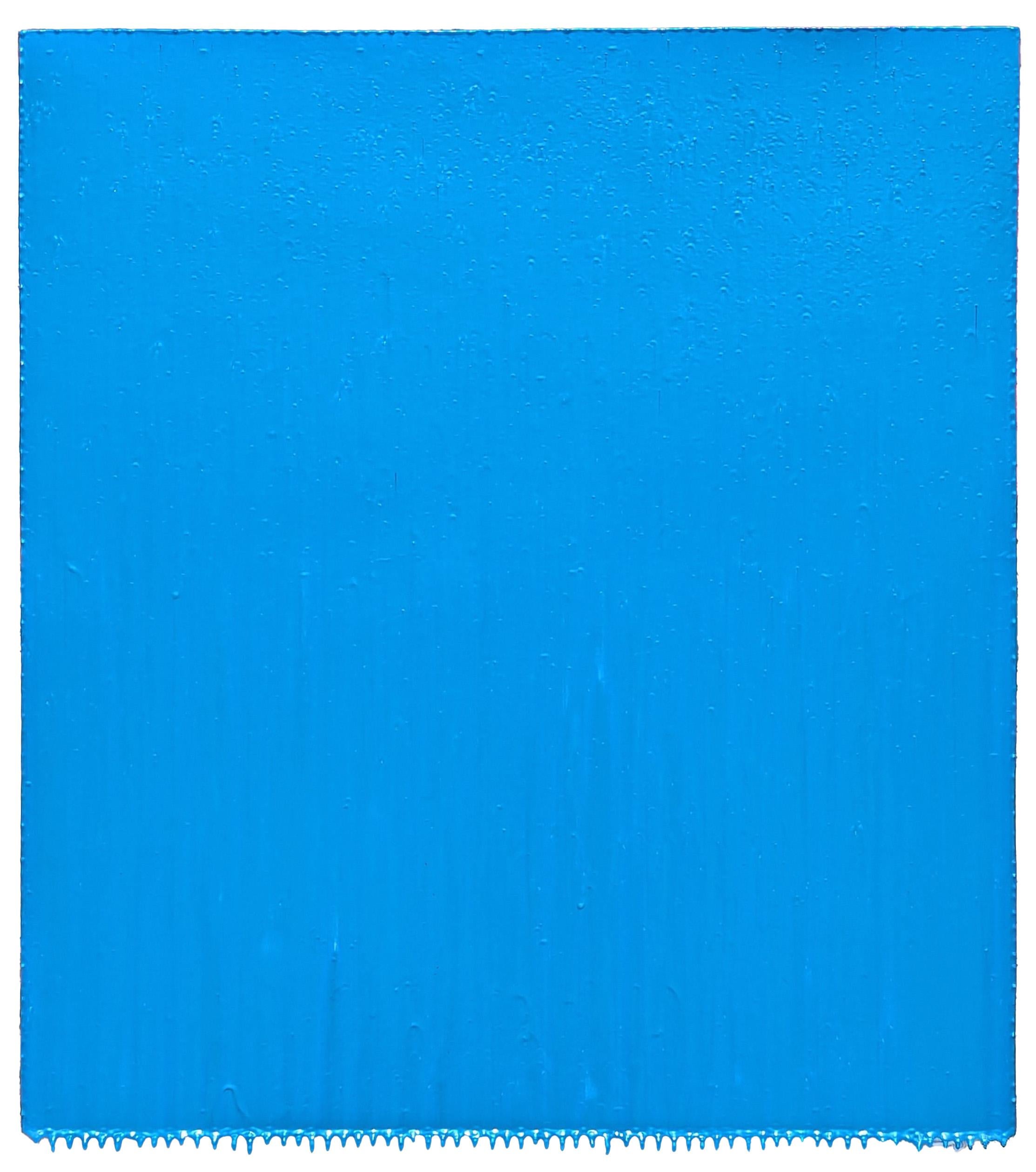 "Proposition 471" Pittura tridimensionale a goccia contemporanea con tonalità blu