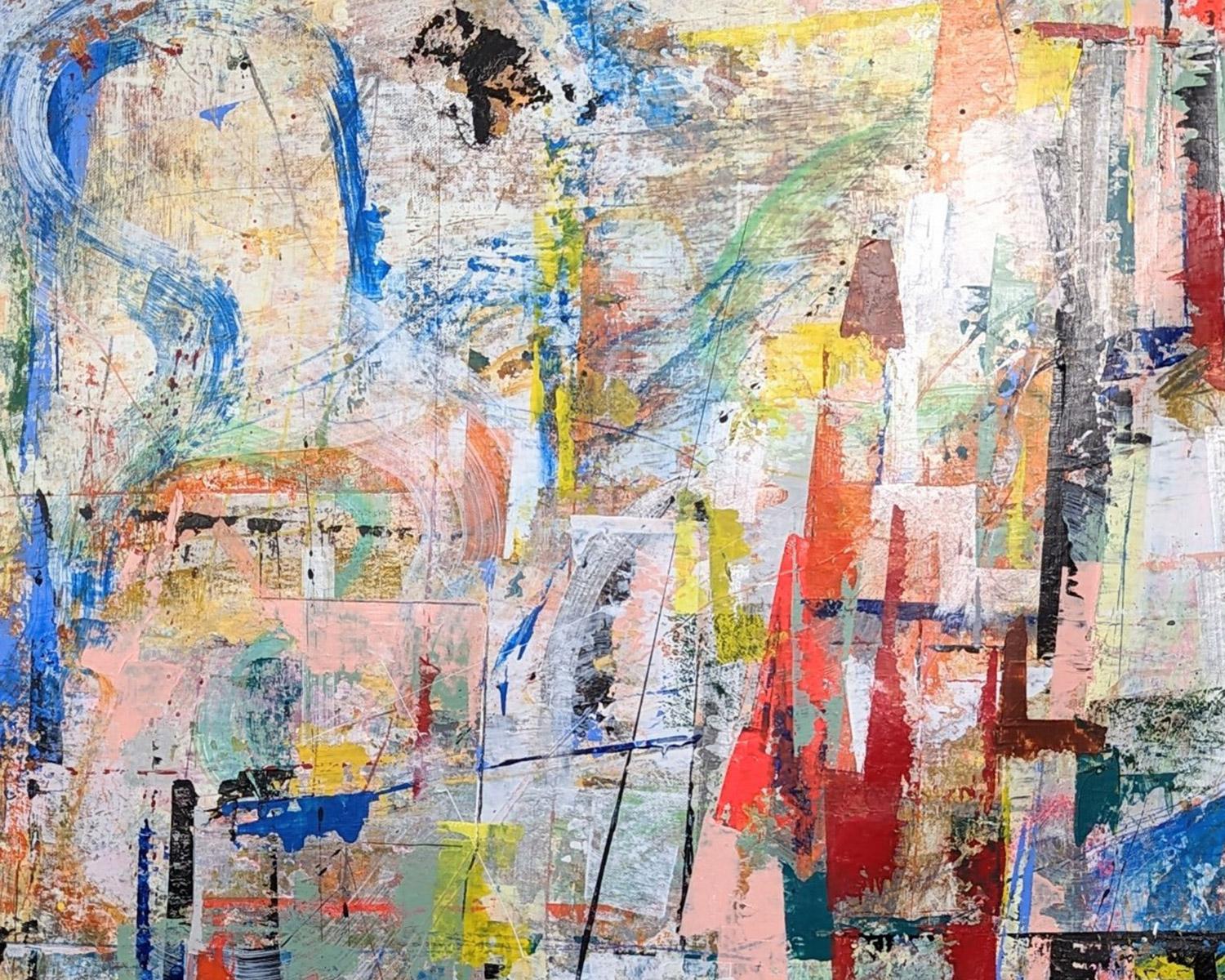 Cuadro Abstracto Chi Town III de Joseph Conrad-Ferm, Óleo mixto sobre lienzo en venta 2