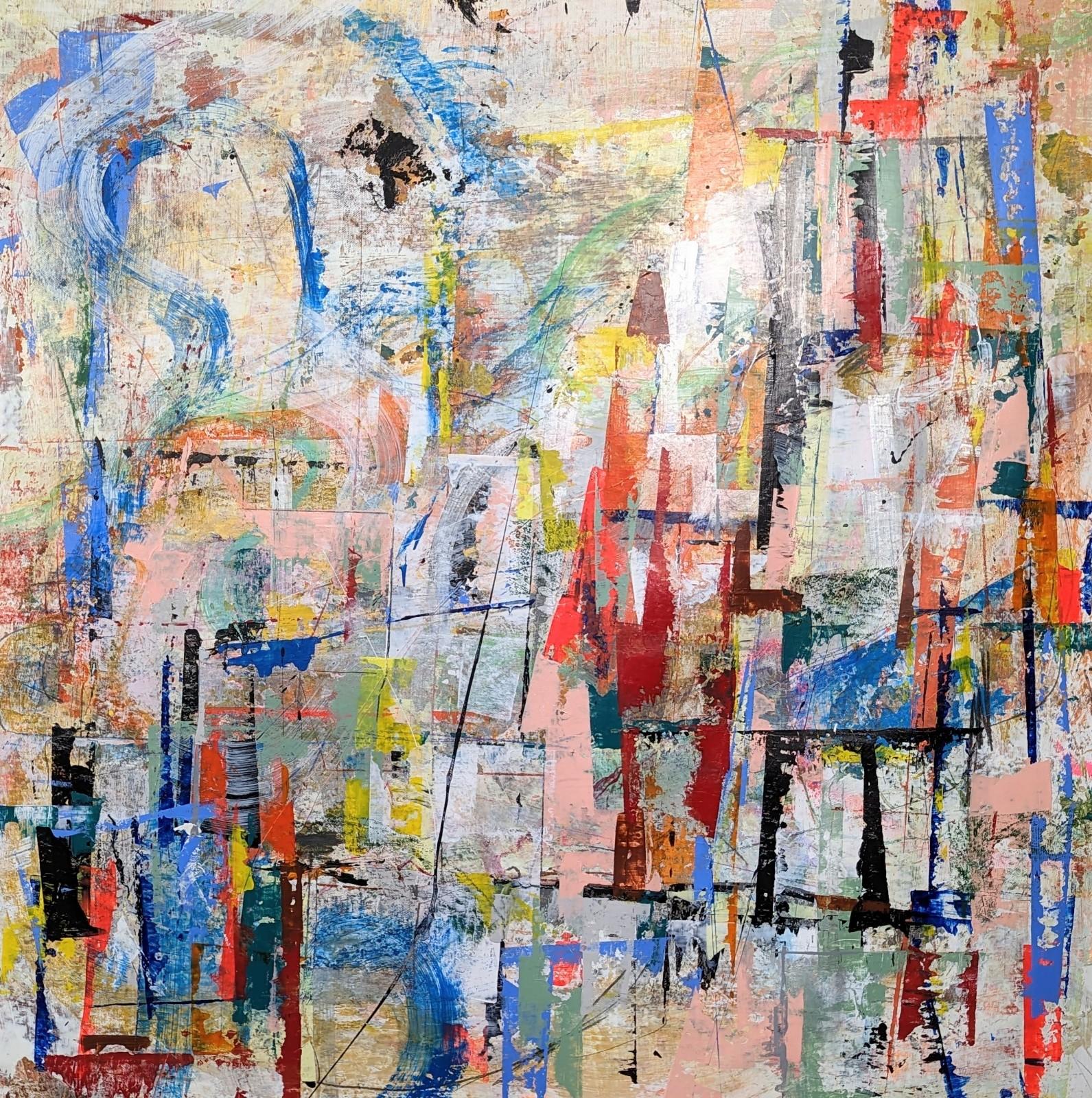 Peinture abstraite Chi Town III de Joseph Conrad-Ferm, huile sur toile