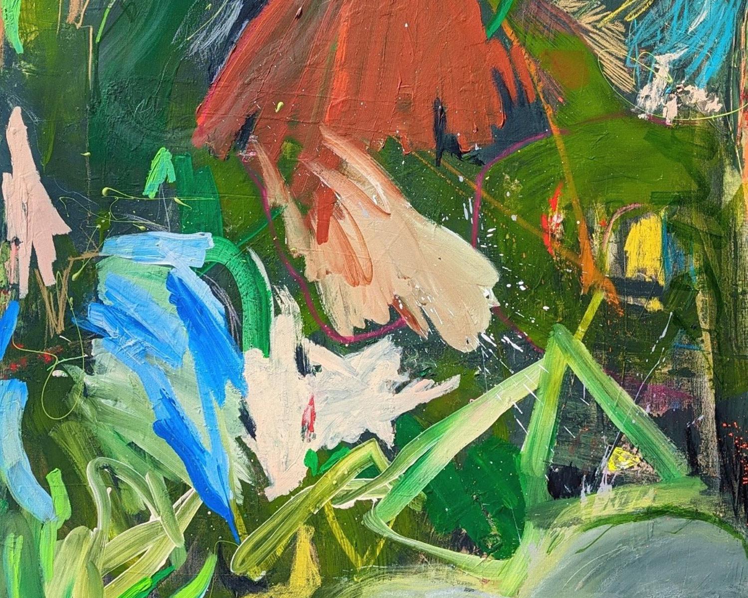 Cuadro Valquiria abstracta de Joseph Conrad-Ferm, acrílico mixto sobre lienzo en venta 2