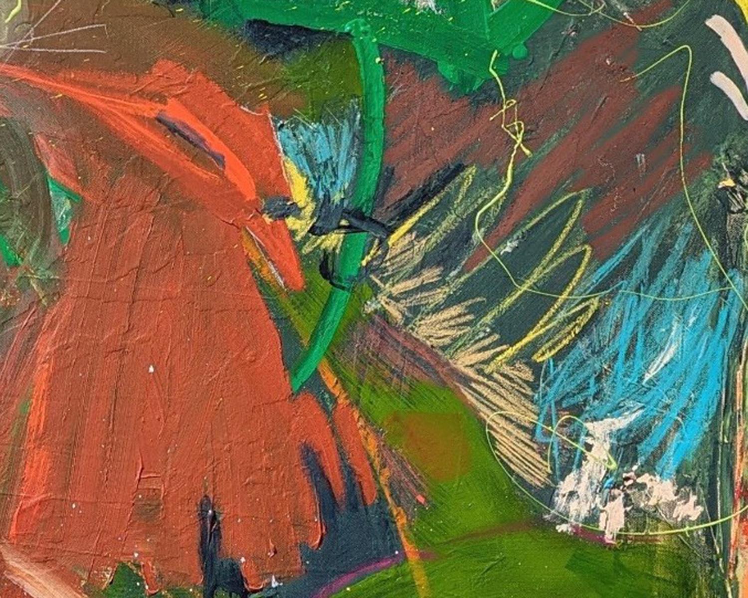 Cuadro Valquiria abstracta de Joseph Conrad-Ferm, acrílico mixto sobre lienzo en venta 4