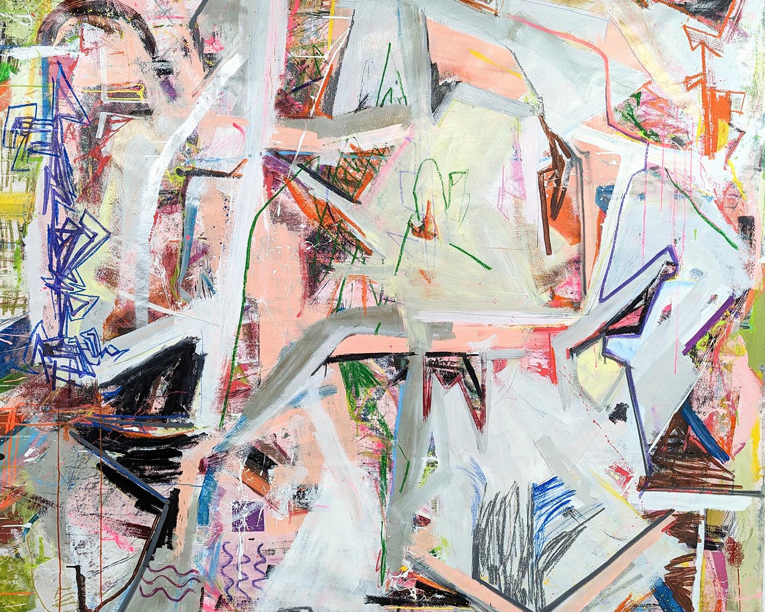 Abstraktes Voltron-Gemälde von Joseph Conrad-Ferm, Acryl Mixed Media auf Leinwand im Angebot 2