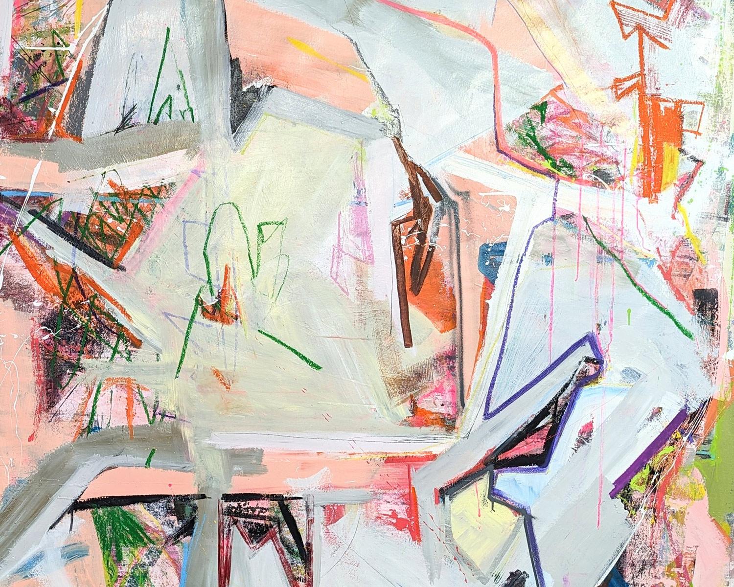 Abstraktes Voltron-Gemälde von Joseph Conrad-Ferm, Acryl Mixed Media auf Leinwand im Angebot 4