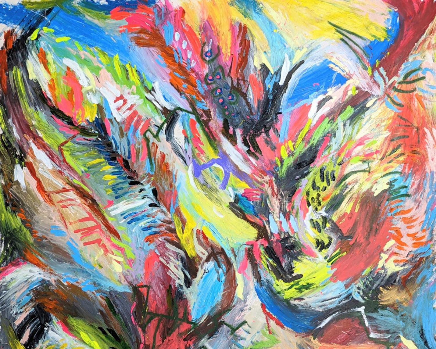 Abstract Rising Painting by Joseph Conrad-Ferm, Acrylic Mixed Media on Canvas For Sale 3