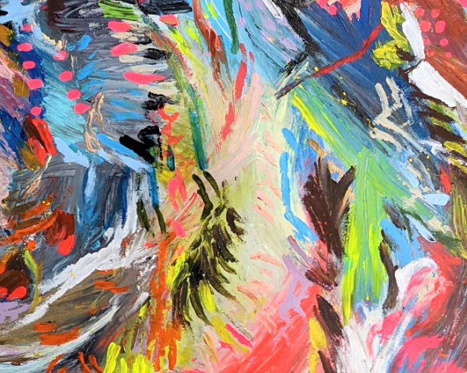 Abstract Rising Painting by Joseph Conrad-Ferm, Acrylic Mixed Media on Canvas For Sale 4