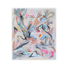Abstract Barnstable Painting by Joseph Conrad-Ferm, Acrylic Mixed Media Canvas