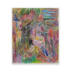 Abstract Check Mate Painting by Joseph Conrad-Ferm, Acrylic Mixed Media Canvas