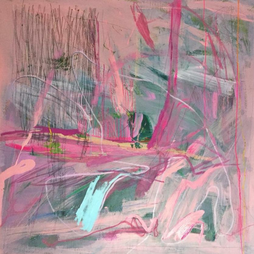 Eve and Adam by Joseph Conrad-Ferm, Mixed Media Canvas, REP by Tuleste Factory

70x70 inch mixed medium painting on canvas 2018