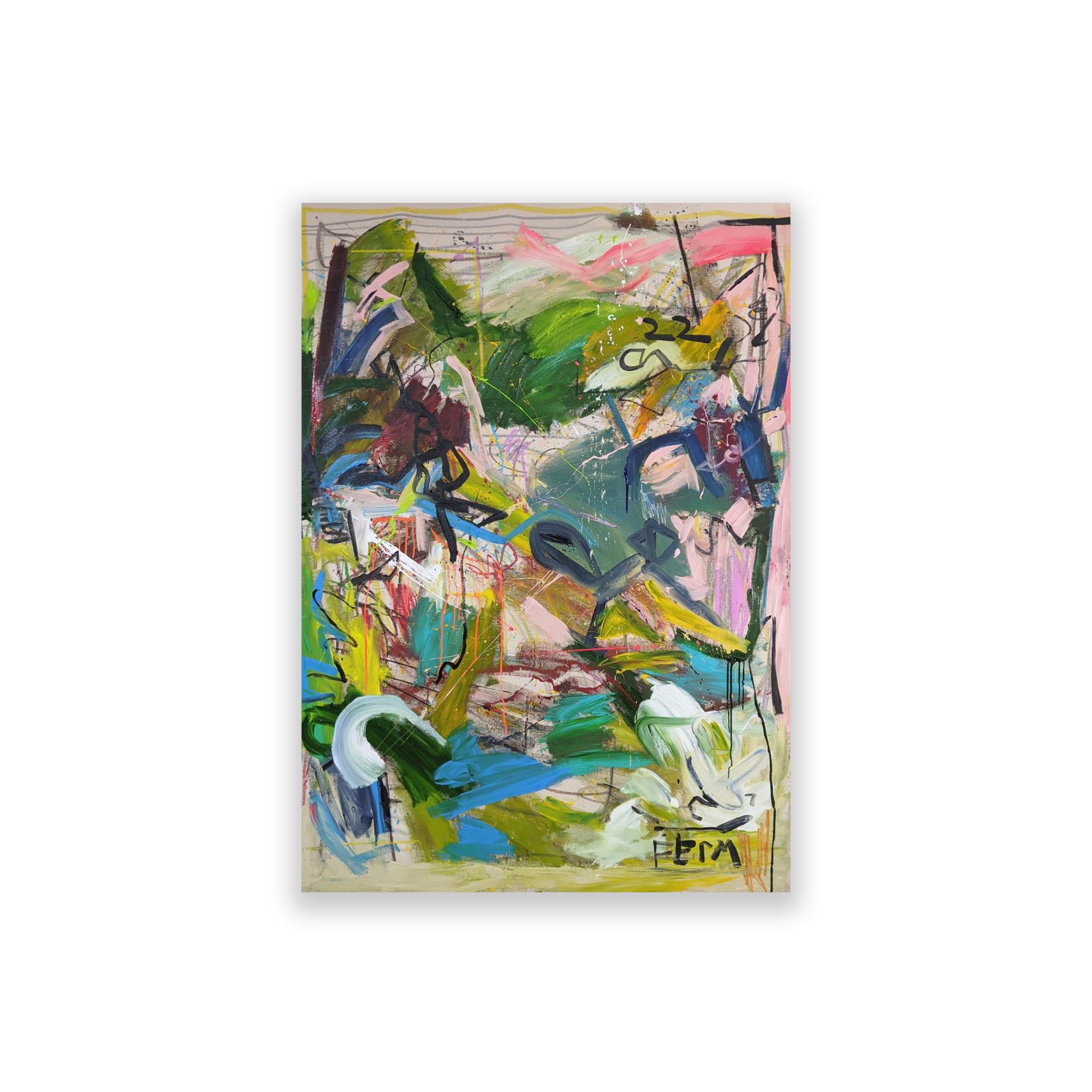 Abstract Ferm 22 Painting by Joseph Conrad-Ferm, Acrylic Mixed Media on Canvas