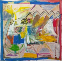Abstract Motherboard Painting by Joseph Conrad-Ferm, Mixed Media on Canvas