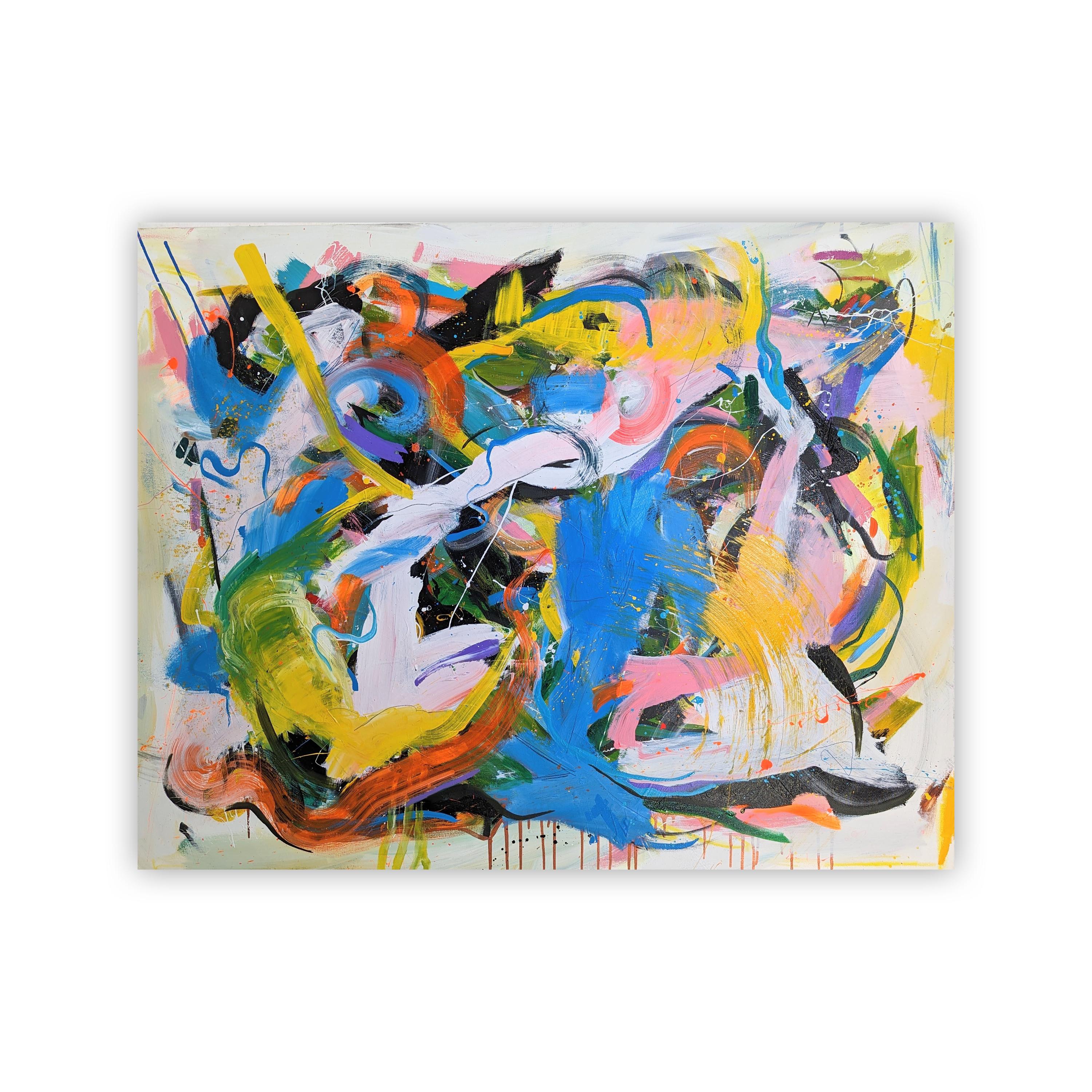 Abstract Nauset Painting by Joseph Conrad-Ferm, Acrylic Mixed Media on Canvas