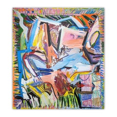 Peinture abstraite Park de Joseph Conrad-Ferm, technique mixte sur toile