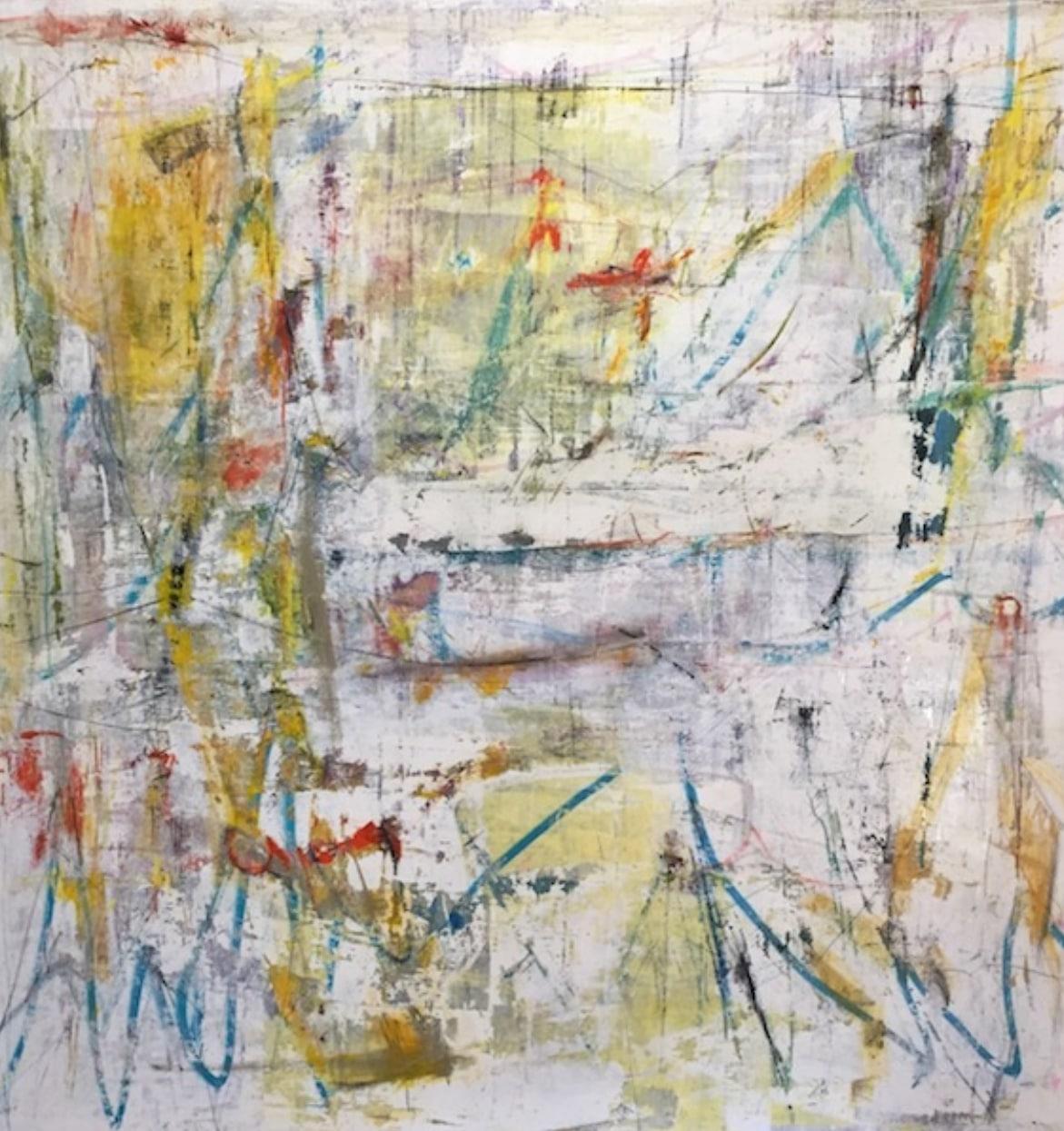 Abstract Post no bills Painting by Joseph Conrad-Ferm, Mixed Media on Canvas
