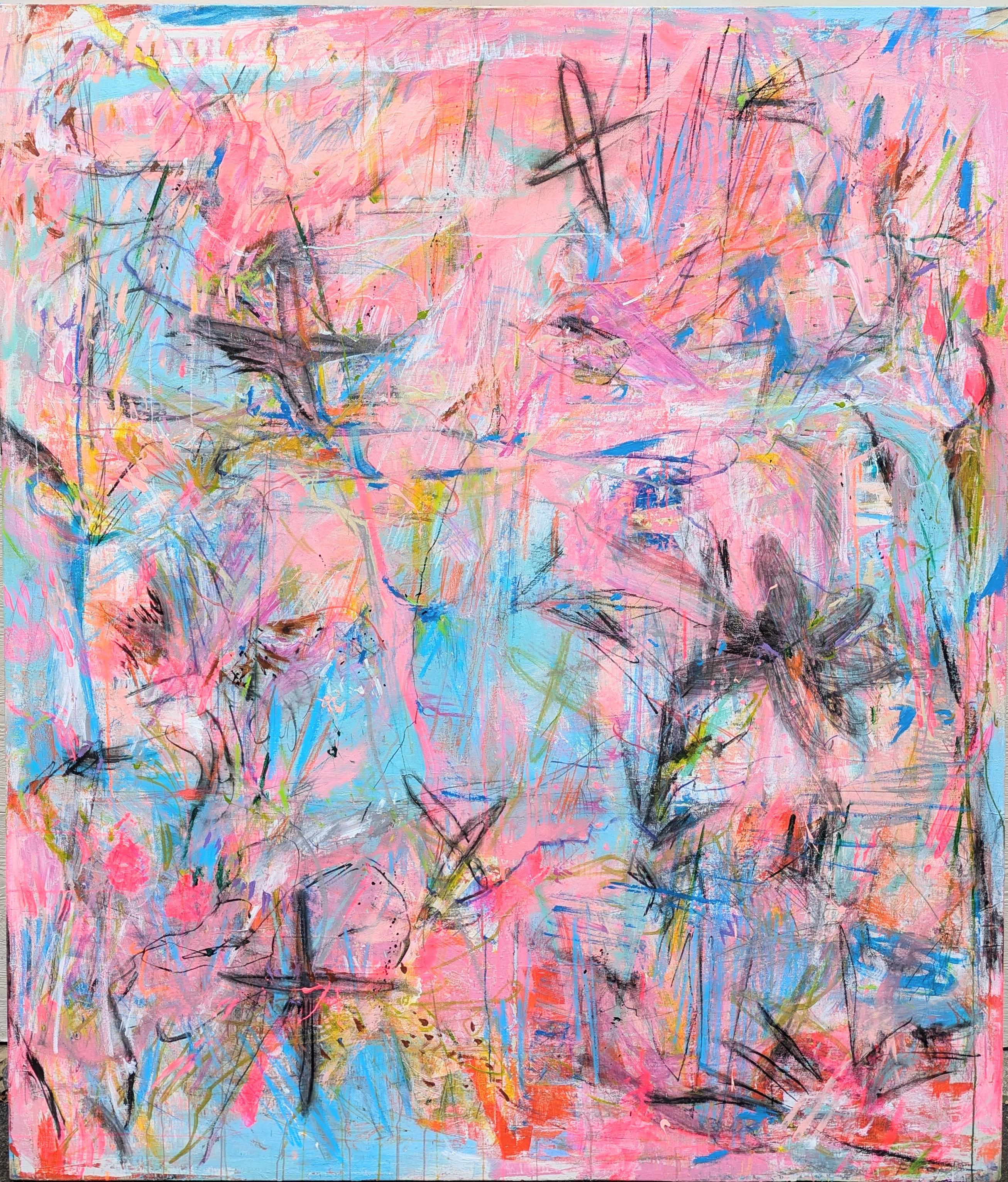 Abstract Private Browsing Painting by Joseph Conrad-Ferm, Mixed Media on Canvas For Sale 1