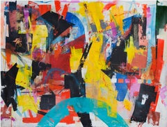 Abstract St. Louis Painting by Joseph Conrad-Ferm, Acrylic Mixed Media on Canvas