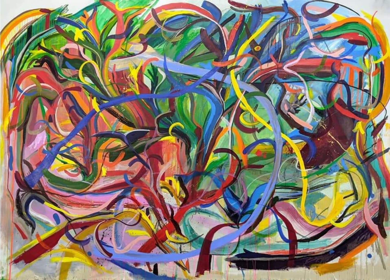 Abstract The course of things Painting by Joseph Conrad-Ferm, Mixed Media Canvas
