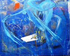 Blue Blood by Joseph Conrad-Ferm, Mixed Media on Canvas, REP by Tuleste Factory