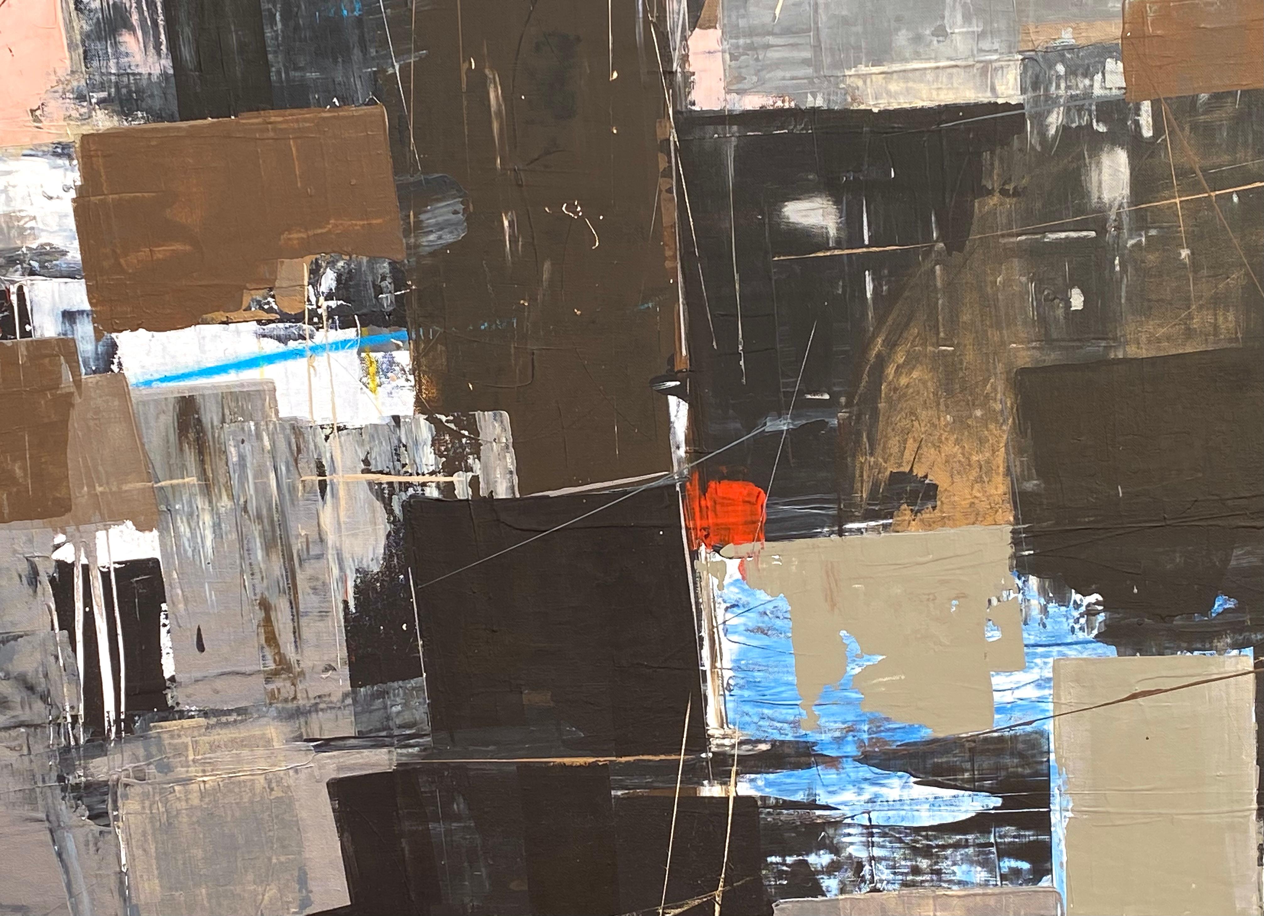 Original acrylic on canvas abstract painting titled “Departure” by Joseph Conrad Ferm.  Signed “Ferm” by artist lower right.  Signed, titled and dated 2014 verso. Condition is excellent. Unframed. Painting is wrapped around stretcher.  Can be left
