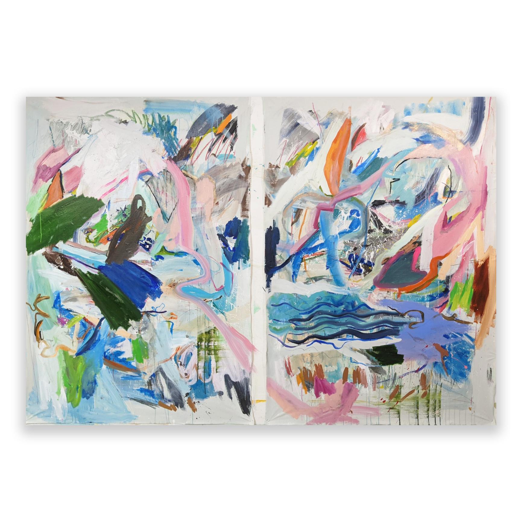 Mayflower Diptych by Joseph Conrad-Ferm, 2022
Mixed Media 
68 × 96 in 
172.7 × 243.8 cm

Mixed media abstract painting on canvas by NY-based artist Joseph Conrad-Ferm. 

Shipping is not included. See our shipping policies. Please contact us for