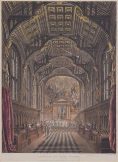 Chapel of All Souls College, Oxford engraving by Joseph Stadler for Ackermann