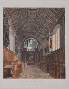 Chapel of Caius College, Cambridge engraving by Joseph Stadler for Ackermann