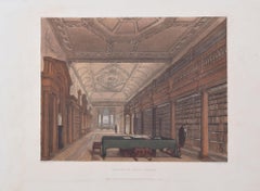 Christ Church library, Oxford engraving by Joseph Stadler for Ackermann