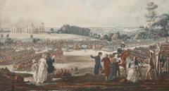 Joseph C. Stadler after Richard Livesay -1802 Aquatint, Royal Review at Hatfield
