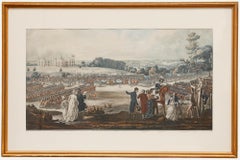 Joseph C. Stadler after Richard Livesay -1802 Aquatint, Royal Review at Hatfield