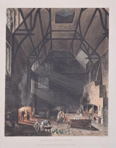 Cocina del Trinity College, Cambridge grabado por Stadler según WH Pyne